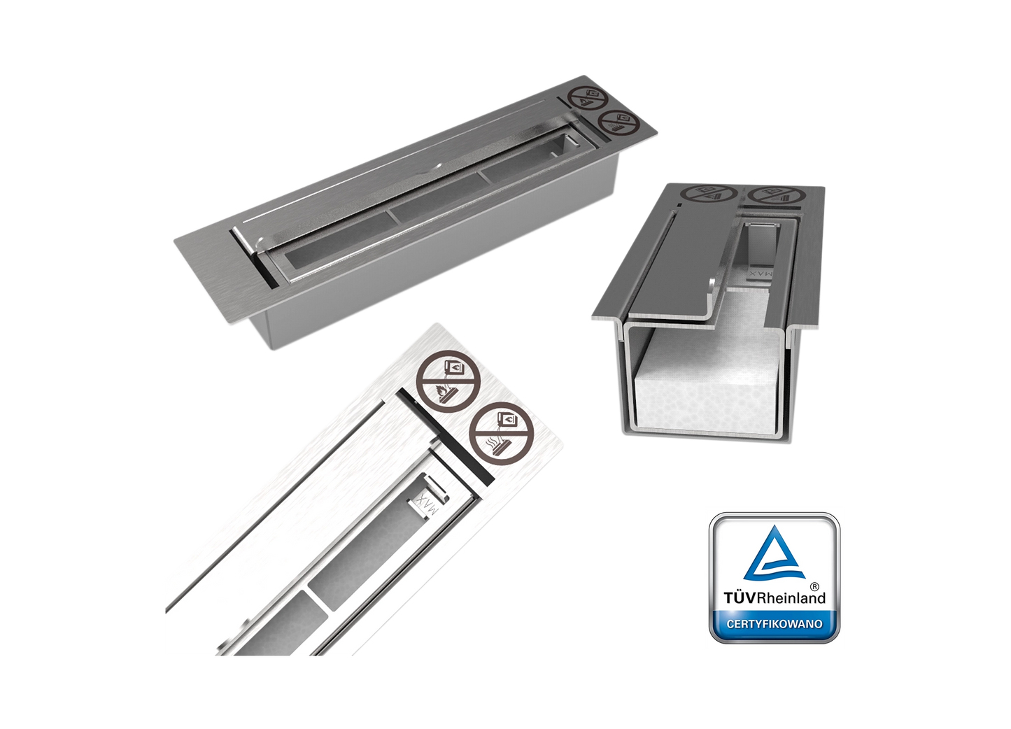 Wandbiokamin 650x400 Standard (mit/ohne Glas)