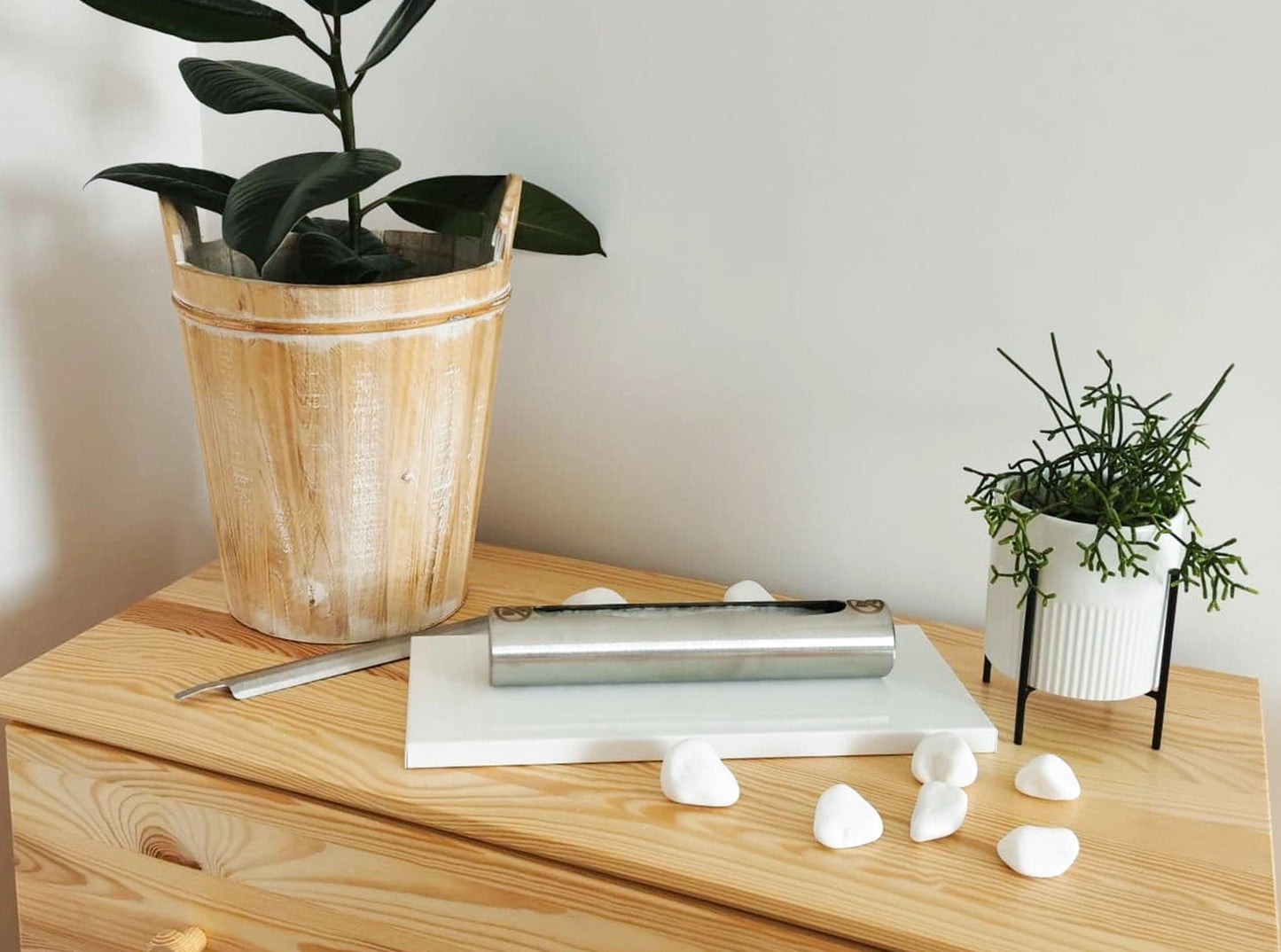 Edelstahl Standkamin – Modell „Stainless“