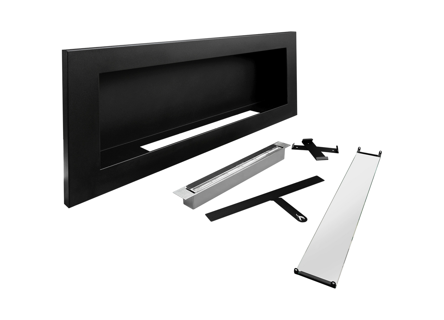 Wandbiokamin 900x400 SLIM (mit Glas)