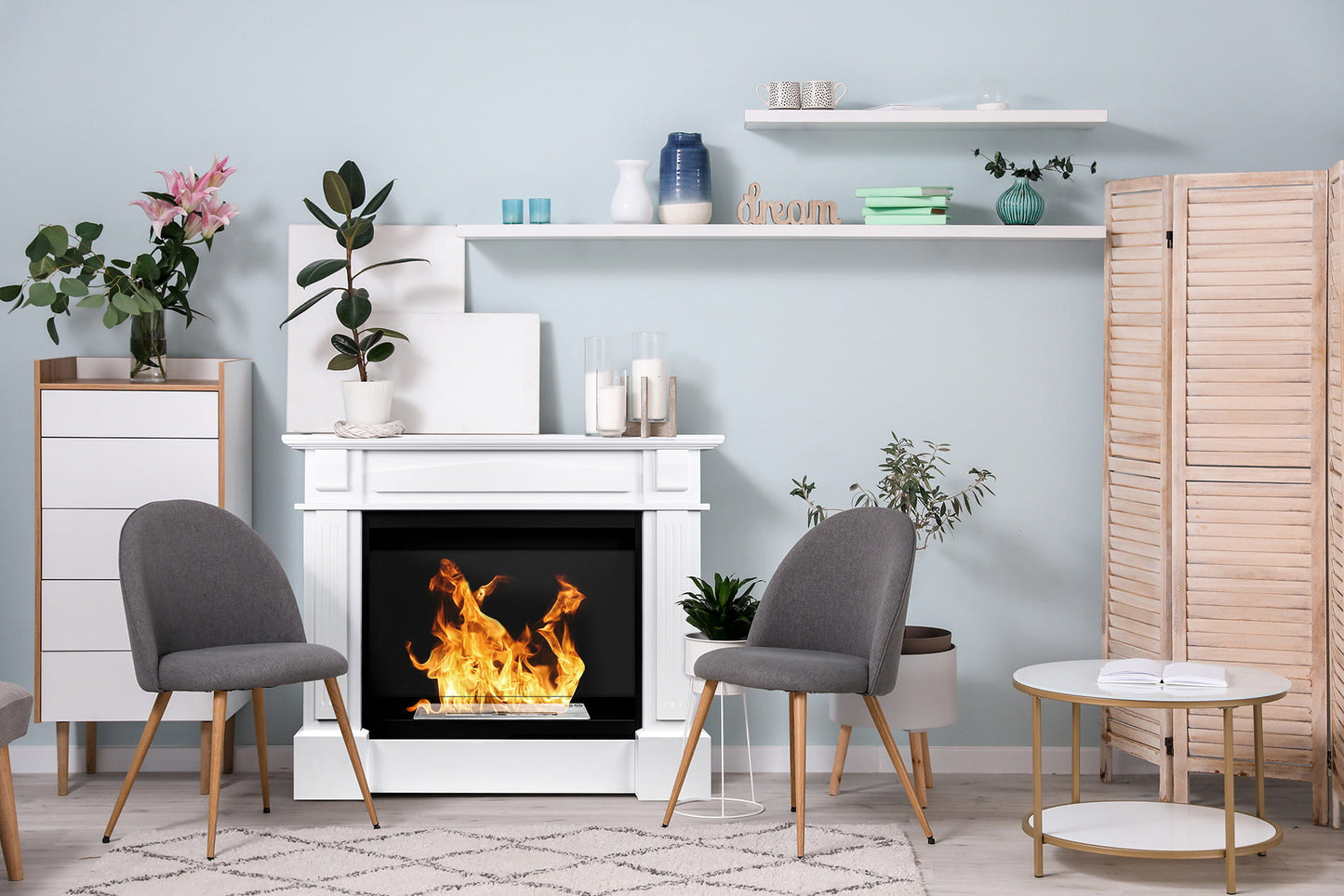 Portal-Biokamin Koloseum Werona (mit Glas)