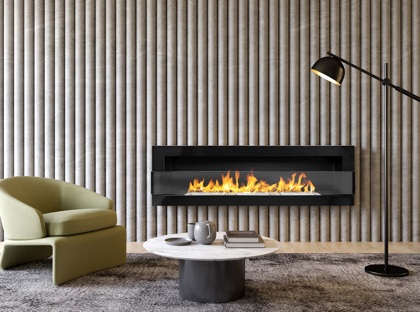 Wandbiokamin 1200x400 (mit Glas)