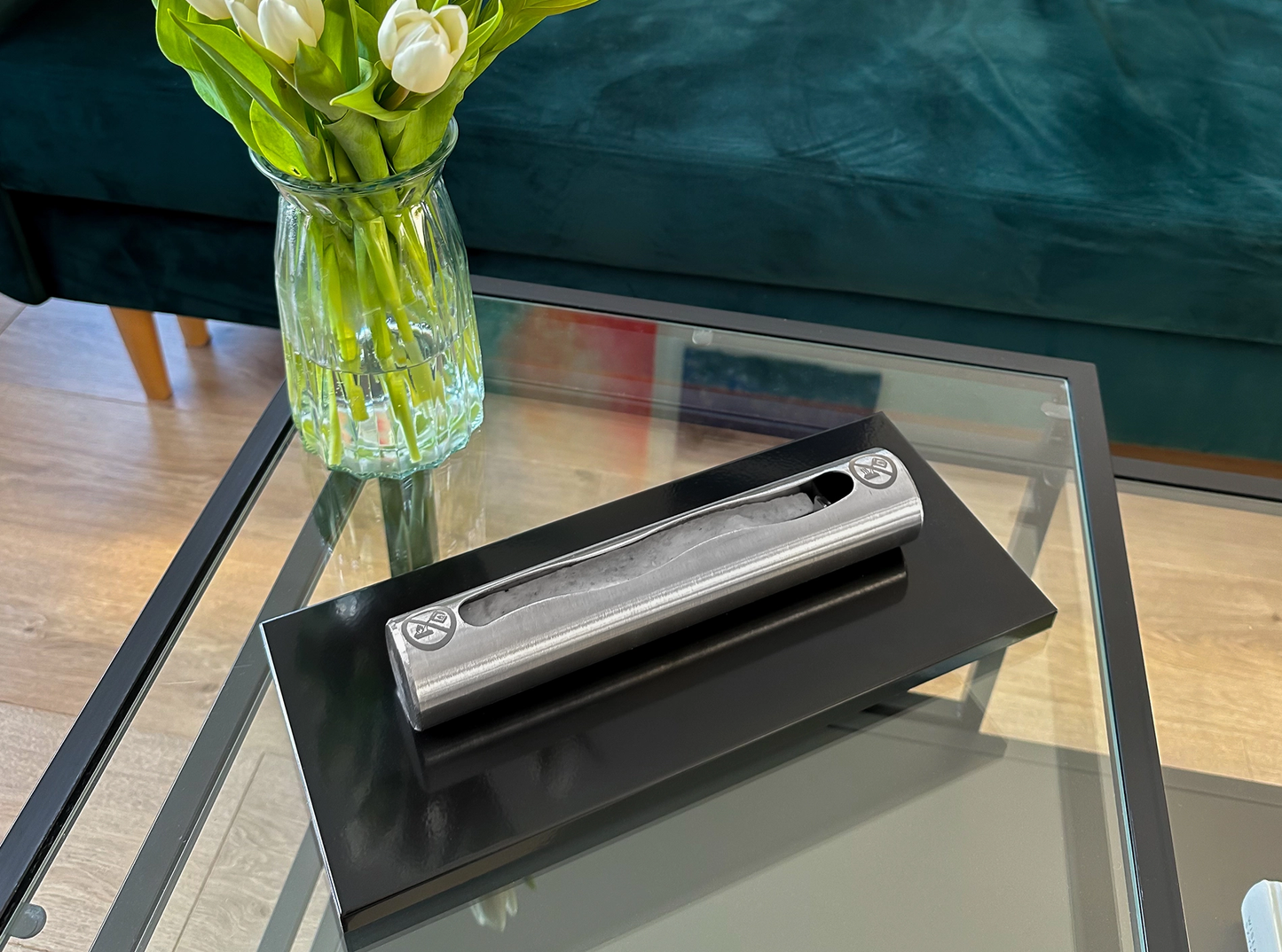 Edelstahl Standkamin – Modell „Stainless“