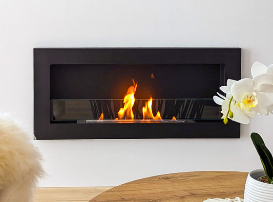 Wandbiokamin 900x400 SLIM (mit Glas)