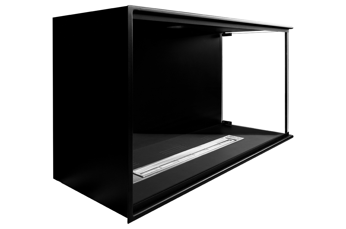 Eck-Einbaukamin BIO-EKO (rechts)