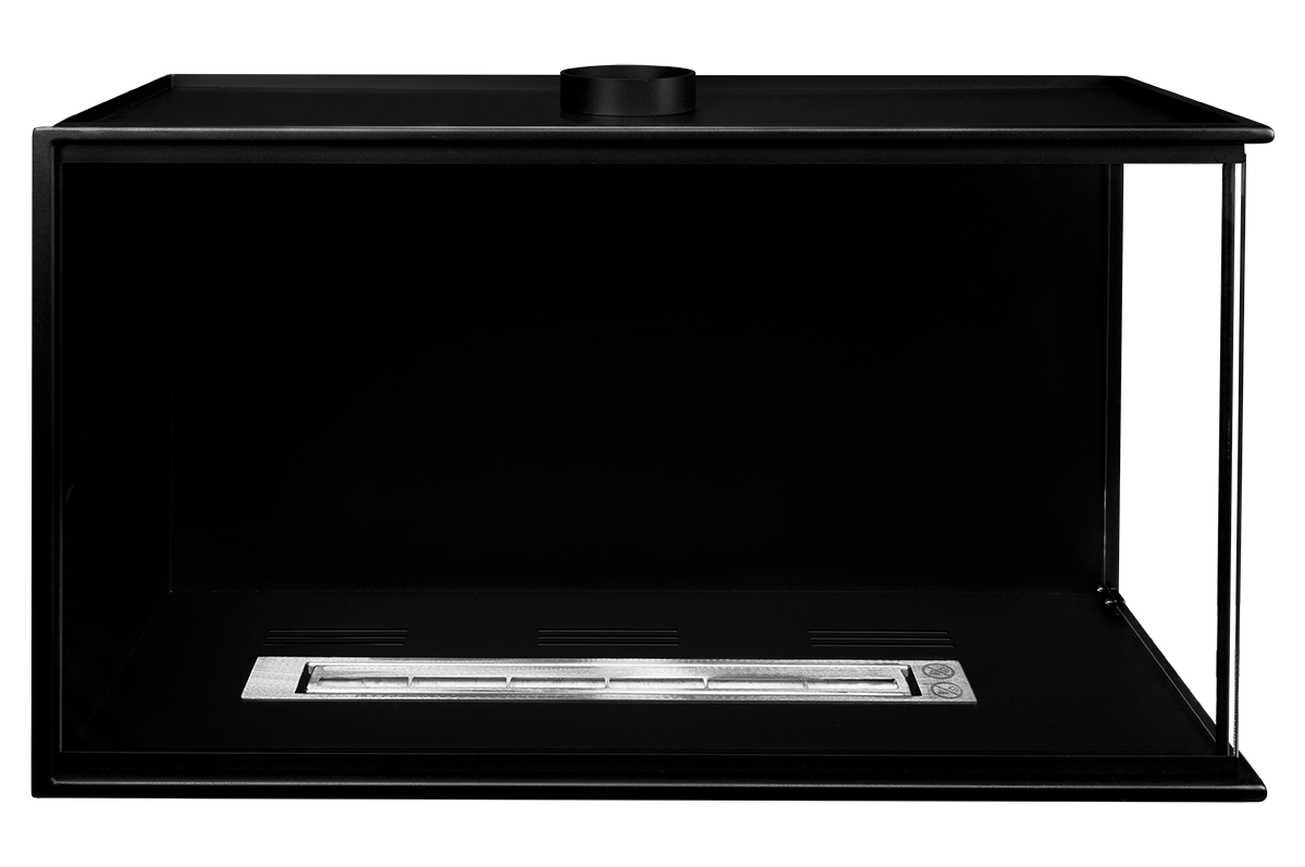 Eck-Einbaukamin BIO-EKO (rechts)