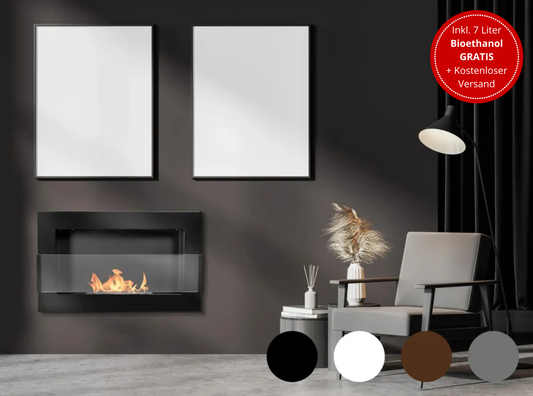 Wandbiokamin 650x400 Standard (mit/ohne Glas)