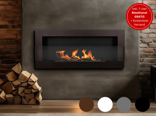 Wandbiokamin 900x400 Standard (mit/ohne Glas)
