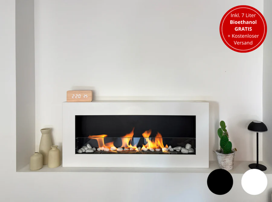 Wandbiokamin 900x400 BOX (mit Glas)