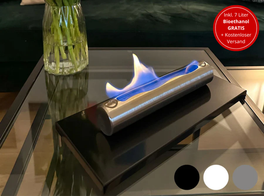 Edelstahl Standkamin – Modell „Stainless“