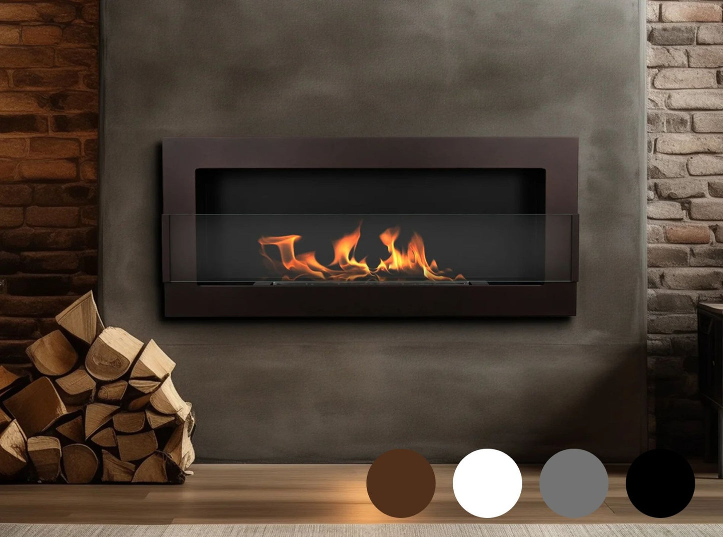 Wandbiokamin 900x400 Standard (mit/ohne Glas)