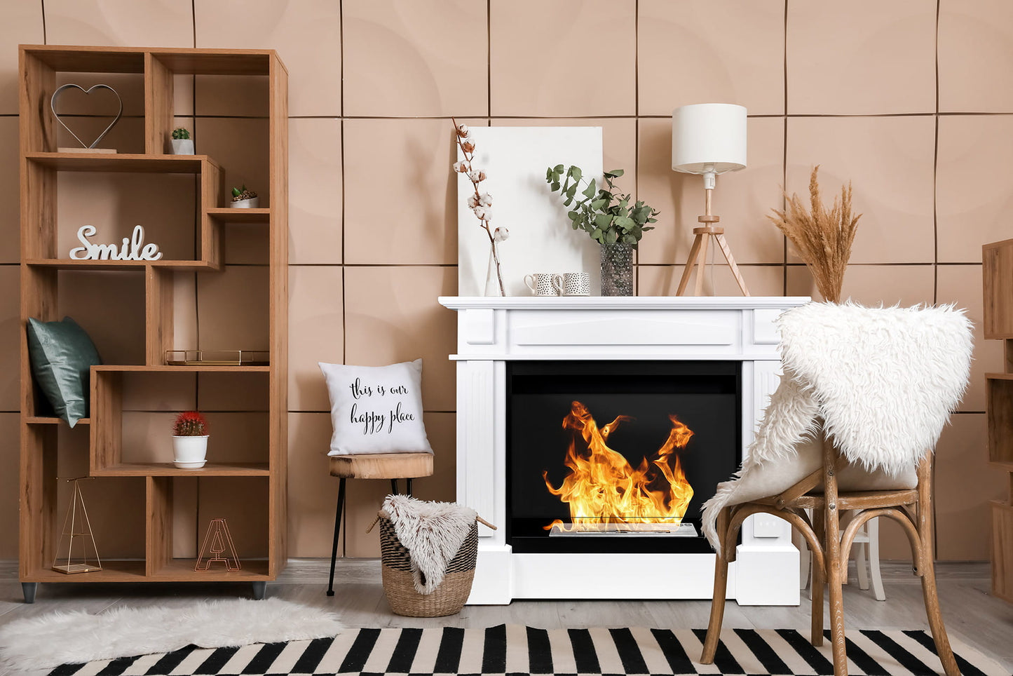 Portal-Biokamin Koloseum Werona (mit Glas)