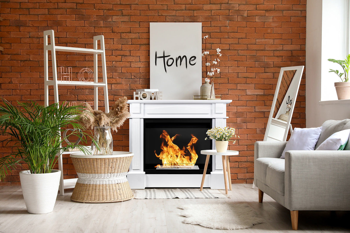 Portal-Biokamin Koloseum Werona (mit Glas)