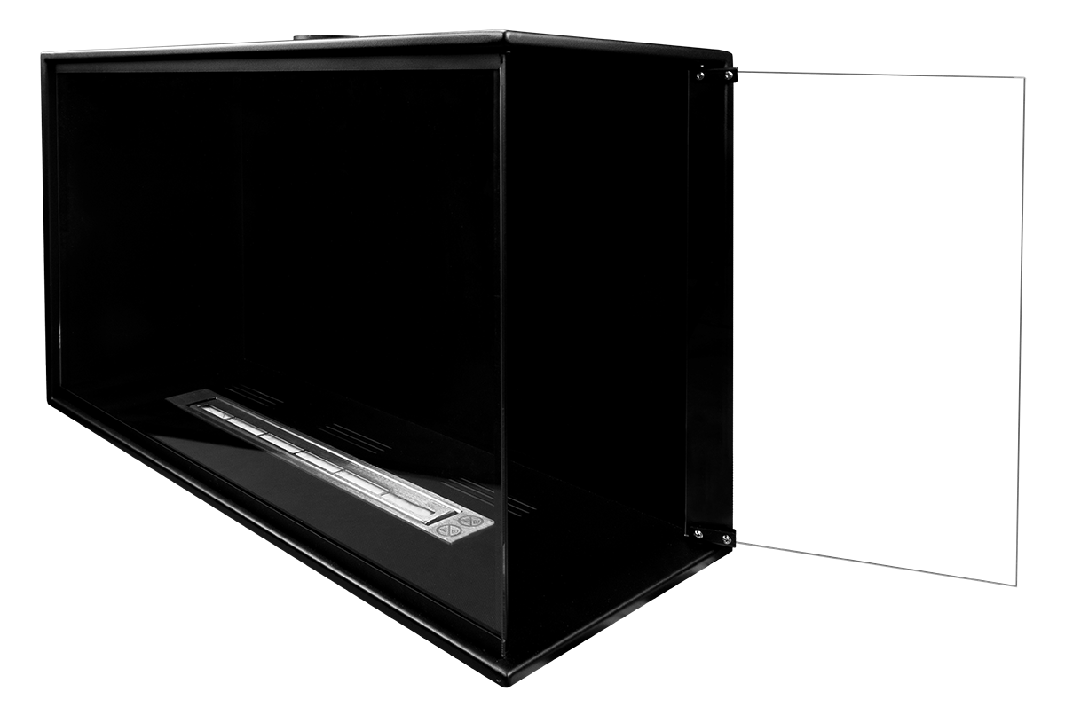 Eck-Einbaukamin BIO-EKO (rechts)