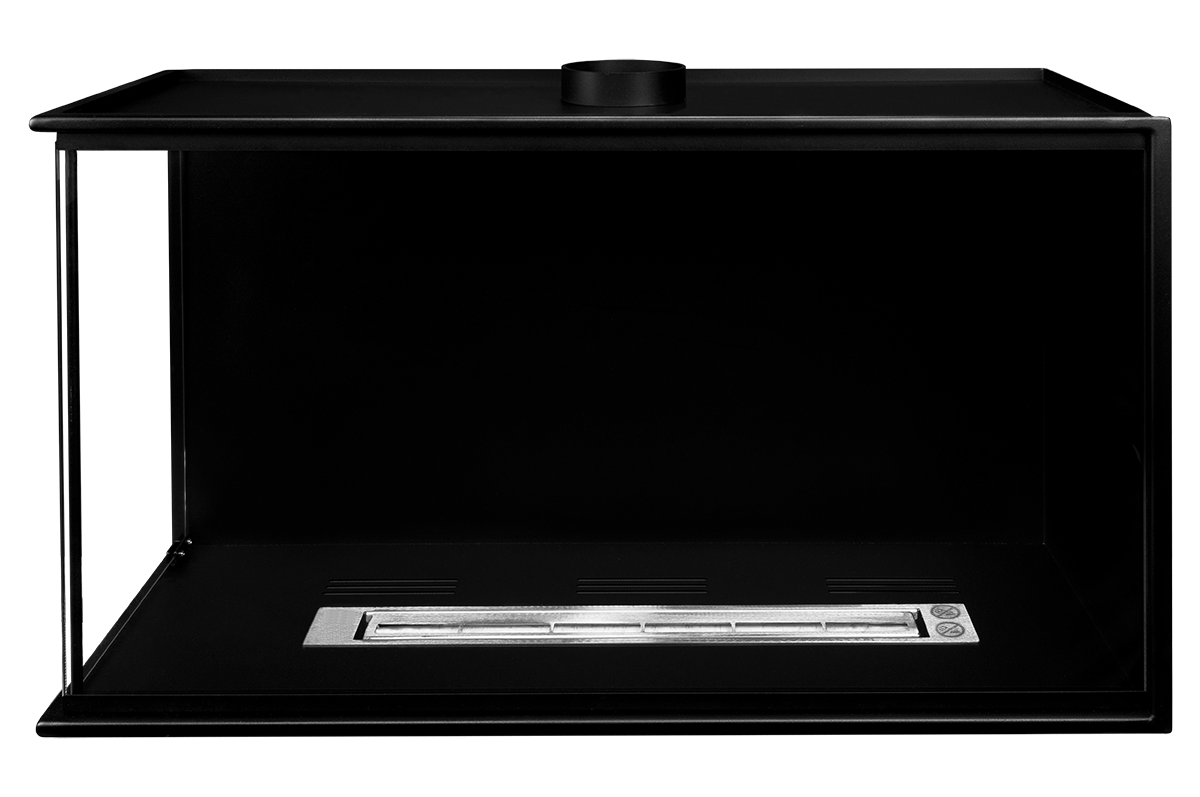 Eck-Einbaukamin BIO-EKO (links)