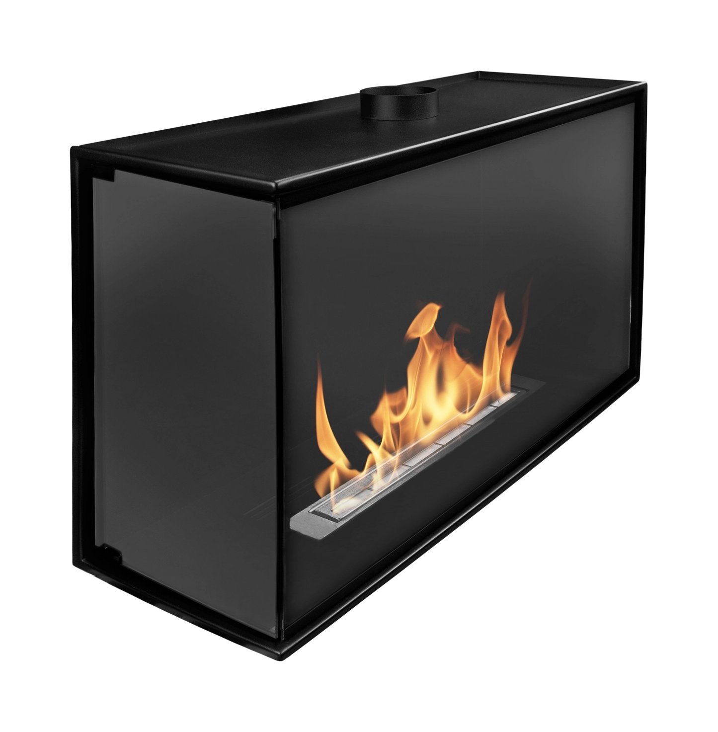 Eck-Einbaukamin BIO-EKO (links)