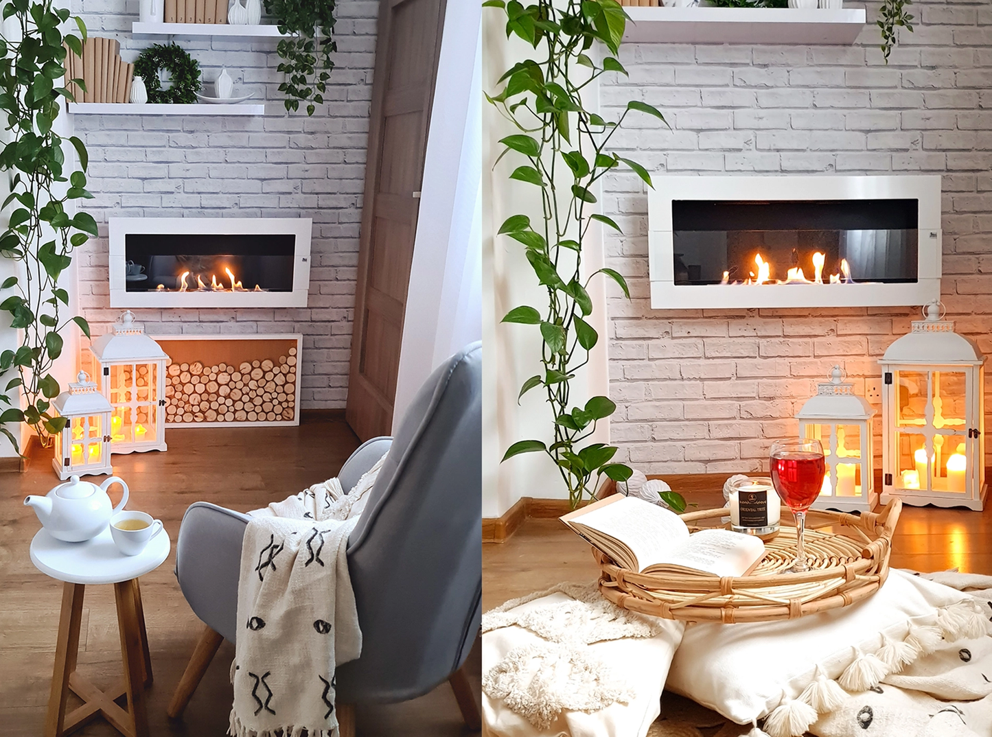 Wandbiokamin 900x400 Standard (mit/ohne Glas)